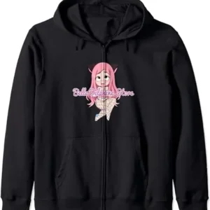 Belle Delphine Black Zip Up Hoodie