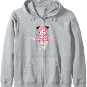 Belle Delphine Heather Grey Zip Up Hoodie