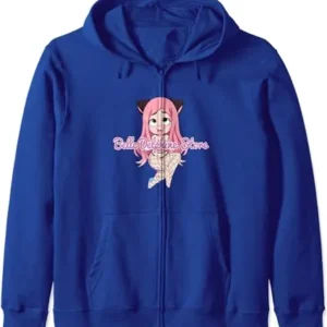 Belle Delphine Royal Blue Zip Up Hoodie