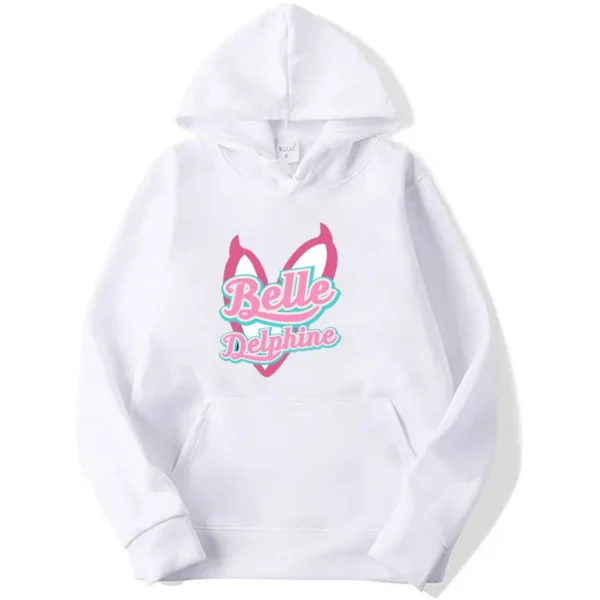 Belle Delphine White Hoodies